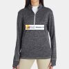 Women's Brushed Terry Heathered Quarter-Zip Pullover Thumbnail
